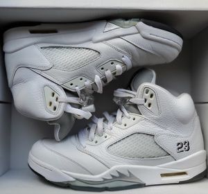 Air Jordan 5 Retro Metallic White/Silver